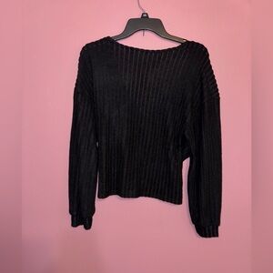 SHEIN Black Textured Knit Top